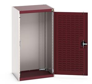 40011016.** cubio cupboard with louvre doors. WxDxH: 650x525x1200mm. RAL 7035/5010 or selected